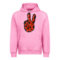 Fuchsia Pink Ladybug Peace Sign Urban Hoodie - Jasminsmagicworld