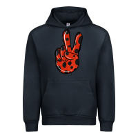 Navy Ladybug Peace Sign Urban Hoodie - Jasminsmagicworld