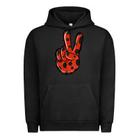Pigment Black Ladybug Peace Sign Urban Hoodie - Jasminsmagicworld