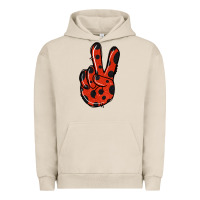 Pigment French Oak Ladybug Peace Sign Urban Hoodie - Jasminsmagicworld