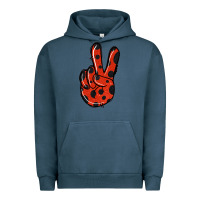 Pigment Midnight Navy Ladybug Peace Sign Urban Hoodie - Jasminsmagicworld