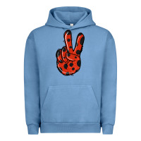 Pigment Pebble Blue Ladybug Peace Sign Urban Hoodie - Jasminsmagicworld