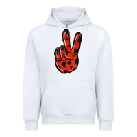 White Ladybug Peace Sign Urban Hoodie - Jasminsmagicworld