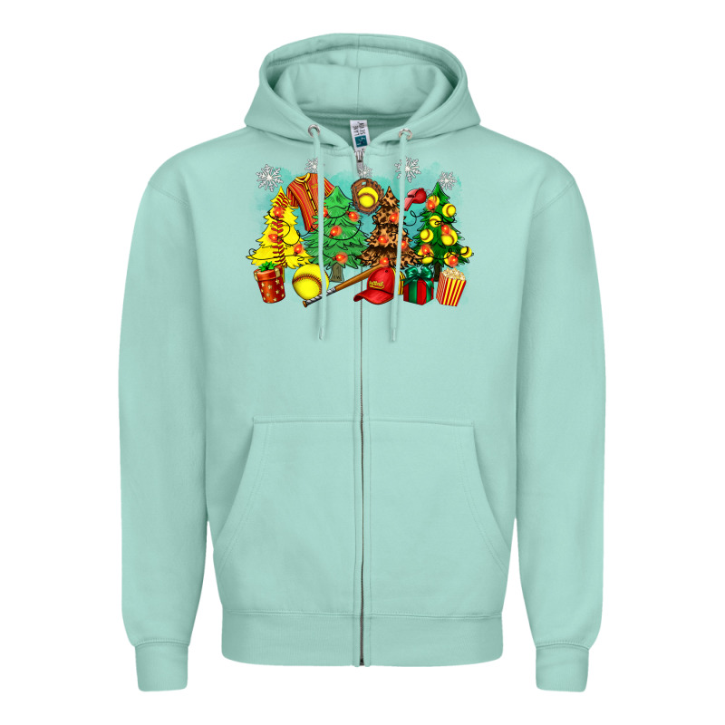 Christmas Trees With Softball Zipper Hoodie by Zillion Design Studio | Teevron