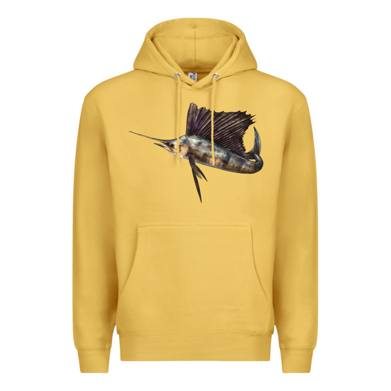 Atlantic Sailfish Illustrations Premium Hoodie by LillyAllenDesigns | Teevron