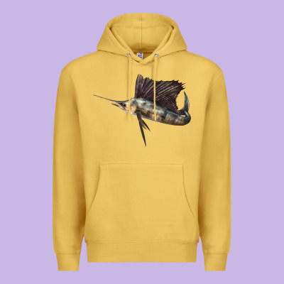 Atlantic Sailfish Illustrations Premium Hoodie Designed By Lillyallendesigns