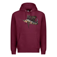 Burgundy Atlantic Sailfish Illustrations Premium Hoodie - LillyAllenDesigns