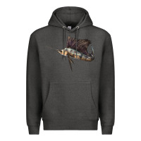 Charcoal Heather Atlantic Sailfish Illustrations Premium Hoodie - LillyAllenDesigns