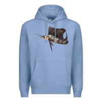 Colony Blue Atlantic Sailfish Illustrations Premium Hoodie - LillyAllenDesigns