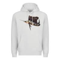 Dove Grey Atlantic Sailfish Illustrations Premium Hoodie - LillyAllenDesigns