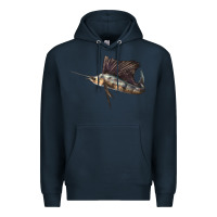 Navy Atlantic Sailfish Illustrations Premium Hoodie - LillyAllenDesigns