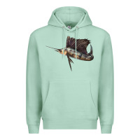 Seafoam Atlantic Sailfish Illustrations Premium Hoodie - LillyAllenDesigns