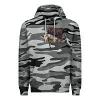 Slate Camo Atlantic Sailfish Illustrations Premium Hoodie - LillyAllenDesigns