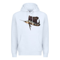 White Atlantic Sailfish Illustrations Premium Hoodie - LillyAllenDesigns
