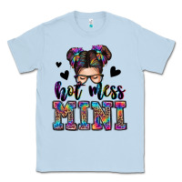 Dusty Blue mess mini messy bun Classic Tee - Zillion Design Studio