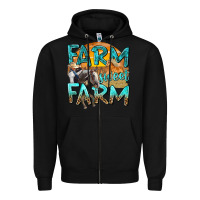 Black farm sweet farm with horses Zipper Hoodie - texasbilliewilder