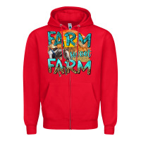 Red farm sweet farm with horses Zipper Hoodie - texasbilliewilder