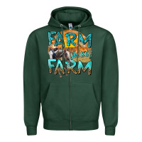 Sports Green farm sweet farm with horses Zipper Hoodie - texasbilliewilder