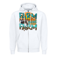 White farm sweet farm with horses Zipper Hoodie - texasbilliewilder