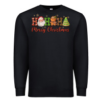 Black hohoho merry christmas santa coffee cup tree cooki Premium Sweatshirt - FaDigitalArtStudio
