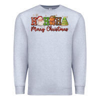 Heather Grey hohoho merry christmas santa coffee cup tree cooki Premium Sweatshirt - FaDigitalArtStudio