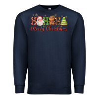Navy hohoho merry christmas santa coffee cup tree cooki Premium Sweatshirt - FaDigitalArtStudio