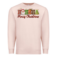 Pale Pink hohoho merry christmas santa coffee cup tree cooki Premium Sweatshirt - FaDigitalArtStudio