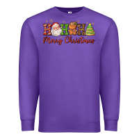 Purple hohoho merry christmas santa coffee cup tree cooki Premium Sweatshirt - FaDigitalArtStudio