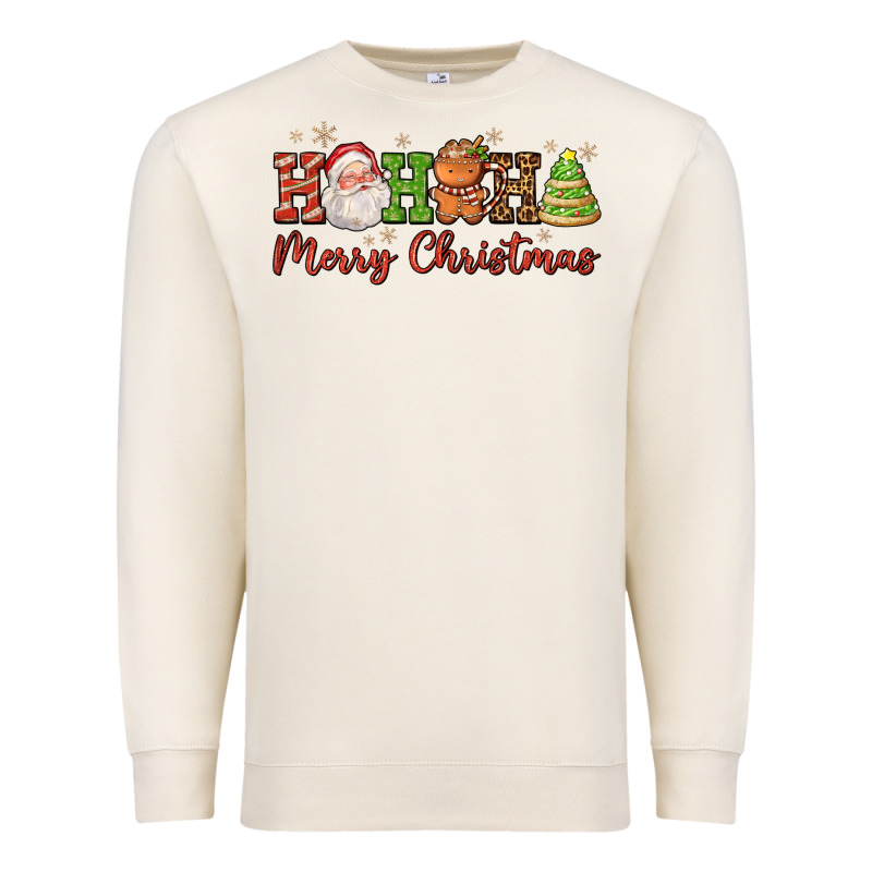 Hohoho Merry Christmas Santa Coffee Cup Tree Cooki Premium Sweatshirt by FaDigitalArtStudio | Teevron