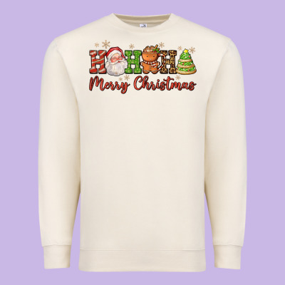 Hohoho Merry Christmas Santa Coffee Cup Tree Cooki Premium Sweatshirt Designed By Fadigitalartstudio