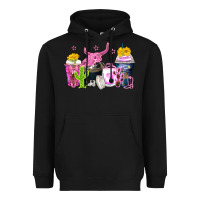Black neon western coffee cups Heavyweight Hoodie - Zillion Design Studio