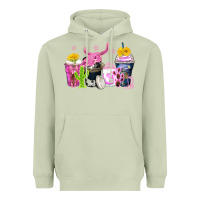 Matcha neon western coffee cups Heavyweight Hoodie - Zillion Design Studio