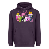 Plum neon western coffee cups Heavyweight Hoodie - Zillion Design Studio