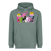 Sage neon western coffee cups Heavyweight Hoodie - Zillion Design Studio