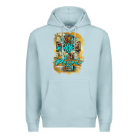 Blue Mist western cross blessed lily butterfly Premium Hoodie - BarkalooDesign