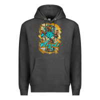 Charcoal Heather western cross blessed lily butterfly Premium Hoodie - BarkalooDesign