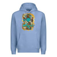 Colony Blue western cross blessed lily butterfly Premium Hoodie - BarkalooDesign