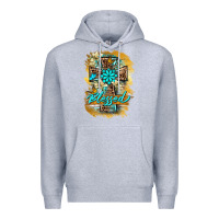 Heather Grey western cross blessed lily butterfly Premium Hoodie - BarkalooDesign