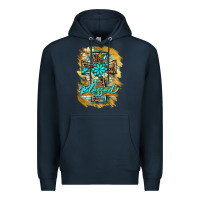 Navy western cross blessed lily butterfly Premium Hoodie - BarkalooDesign