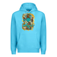 Ocean Blue western cross blessed lily butterfly Premium Hoodie - BarkalooDesign