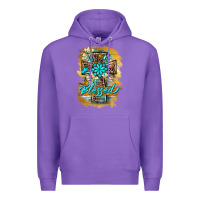 Purple western cross blessed lily butterfly Premium Hoodie - BarkalooDesign