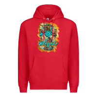 Red western cross blessed lily butterfly Premium Hoodie - BarkalooDesign