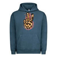 Pigment Midnight Navy Pink Glitter Leopard Peace Sign Urban Hoodie - Jasminsmagicworld
