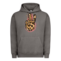 Pigment Tornado Pink Glitter Leopard Peace Sign Urban Hoodie - Jasminsmagicworld
