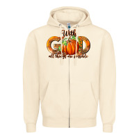 Sandshell With God All Thing Are Possible Zipper Hoodie - RanaPortraitStore