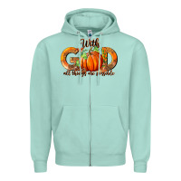 With God All Thing Are Possible Zipper Hoodie | Teevron