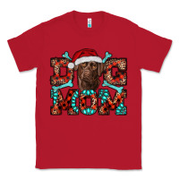 Red Christmas Labrador Dog Mom Classic Tee - RanaPortraitStore