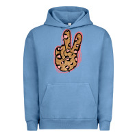Pigment Pebble Blue Gold Glitter Pink Leopard Peace Sign Urban Hoodie - Jasminsmagicworld
