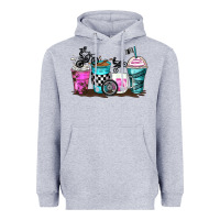 Heather Grey motocross coffee cups Heavyweight Hoodie - Zillion Design Studio