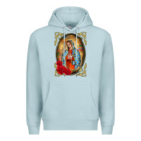 Blue Mist our lady of guadalupe frame Premium Hoodie - BarkalooDesign